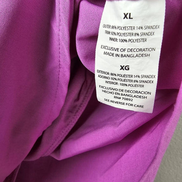 APANA Athletic High Rise Shorts Flowy Purple Womens Size XL Sporty Workout‎ - Picture 7 of 8